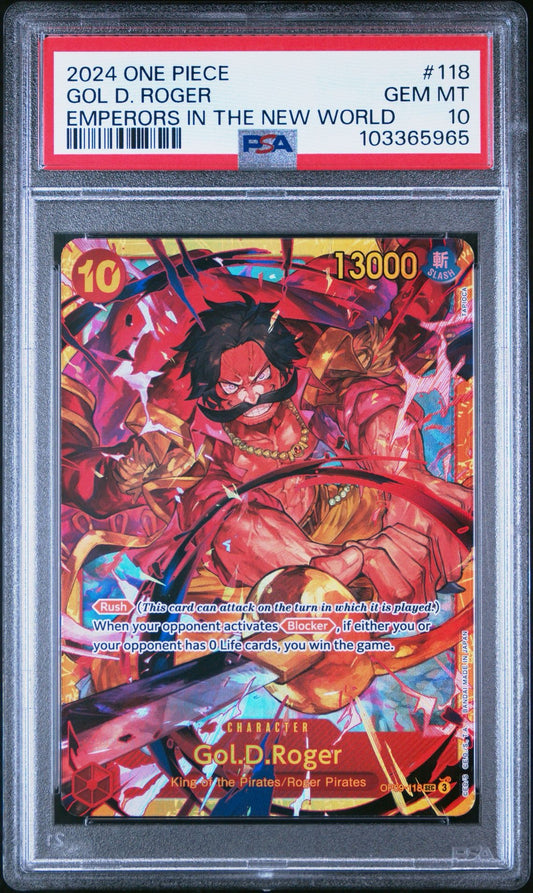 PSA 10 2024 ONE PIECE OP09-EMPERORS IN THE NEW WORLD #118 GOL D. ROGER