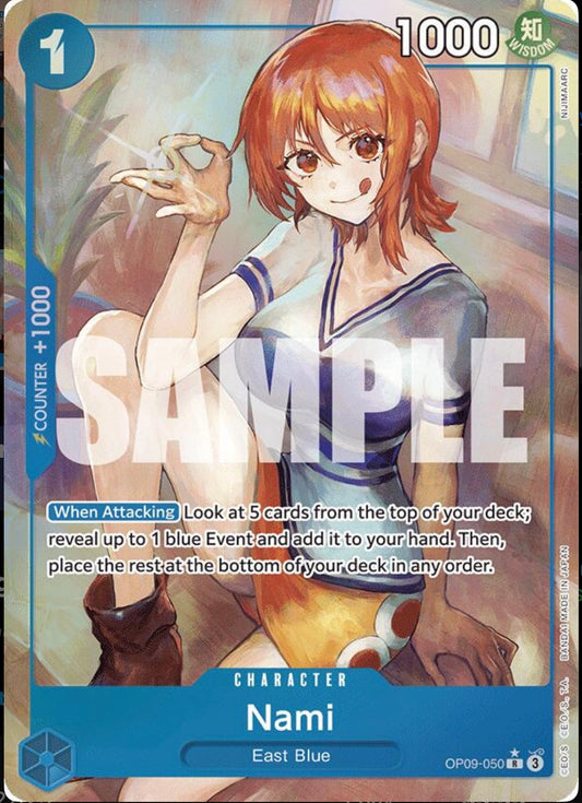ONE PIECE NAMI (ALT ART) OP09-050 R EMPERORS IN THE NEW WORLD ENGLISH