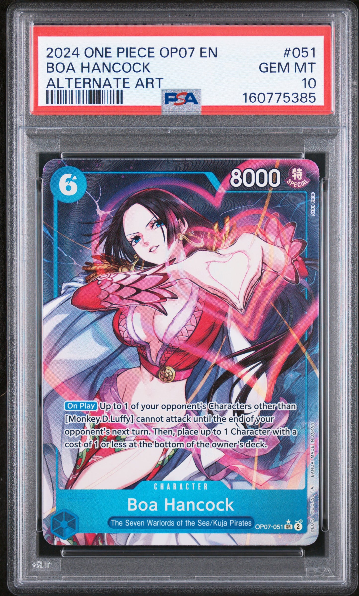 PSA10 2024 ONE PIECE OP07-ALTERNATE ART 051 BOA HANCOCK