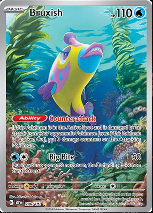 POKEMON CARD - BRUXISH ILLUSTRATION RARE 200/191 SURGING SPARKS (ENGLISH)
