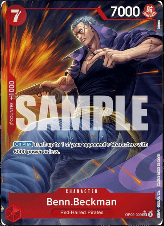 ONE PIECE BENN BECKMAN PARALLEL OP09-009 SR EMPERORS OF THE NEW WORLD ENGLISH