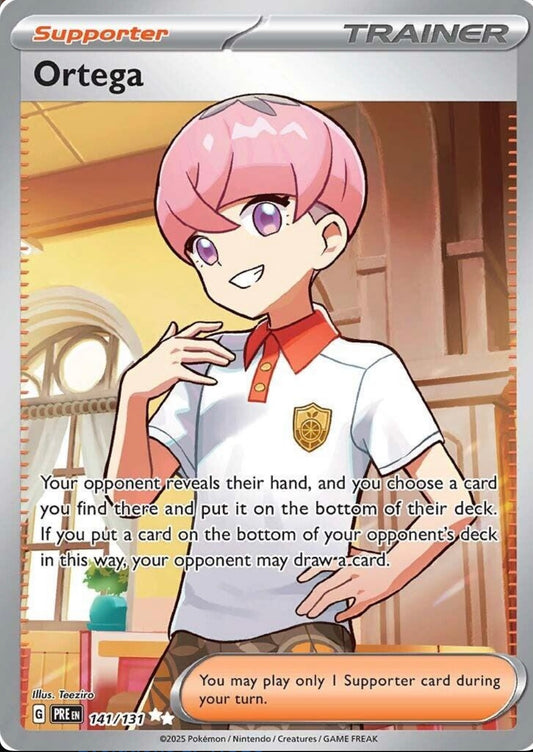 POKEMON CARD – ORTEGA ULTRA RARE 141/356 PRISMATIC EVOLUTIONS (ENGLISH)