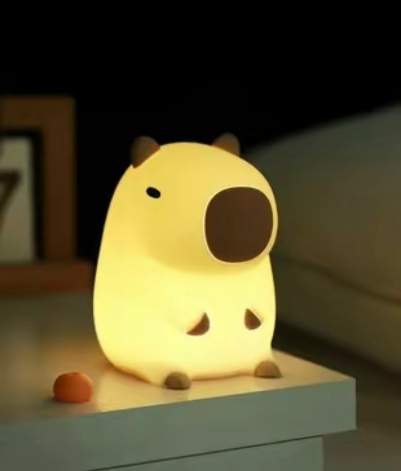 Cartoon Capybara Design Night Light
