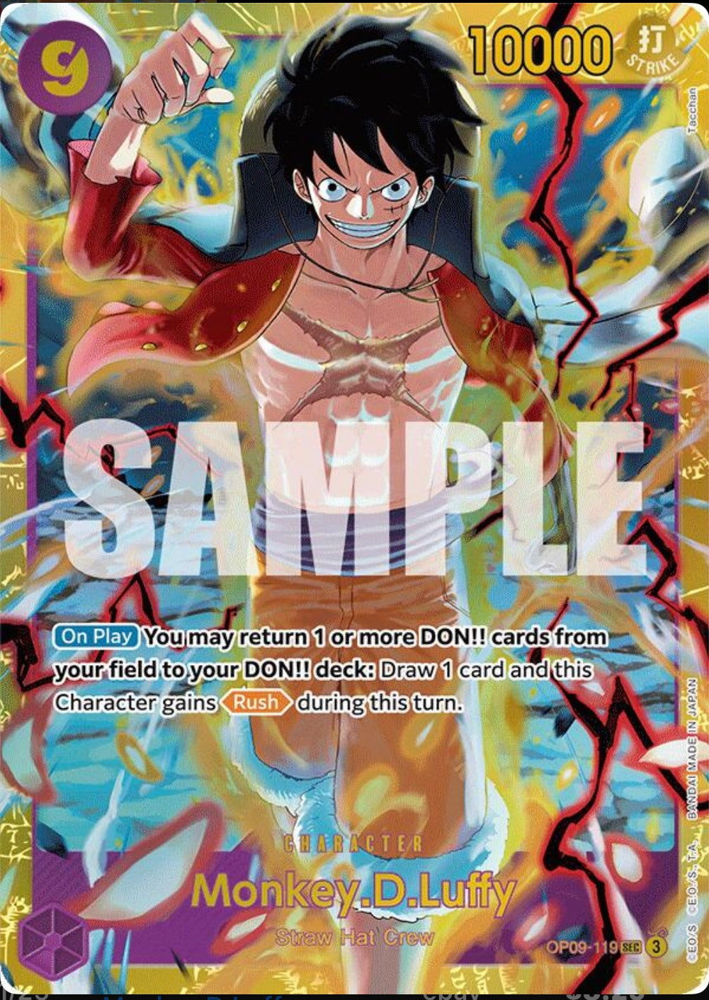 ONE PIECE MONKEY.D.LUFFY OP09-119 SEC EMPERORS IN THE NEW WORLD ENGLISH