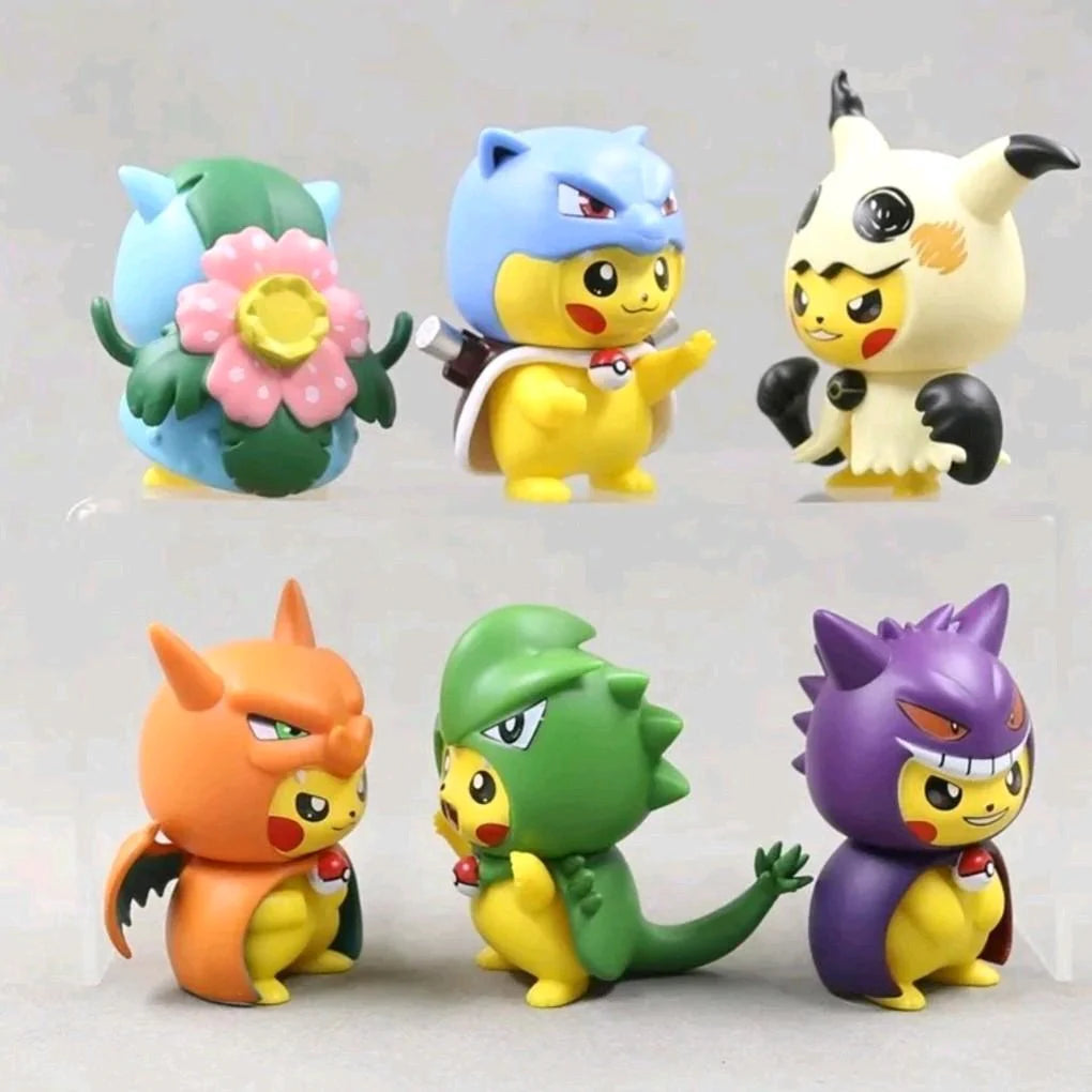POKEMON PIKACHU COSPLAY FIGURES 3.5INCH VINYL DESK DECORATION