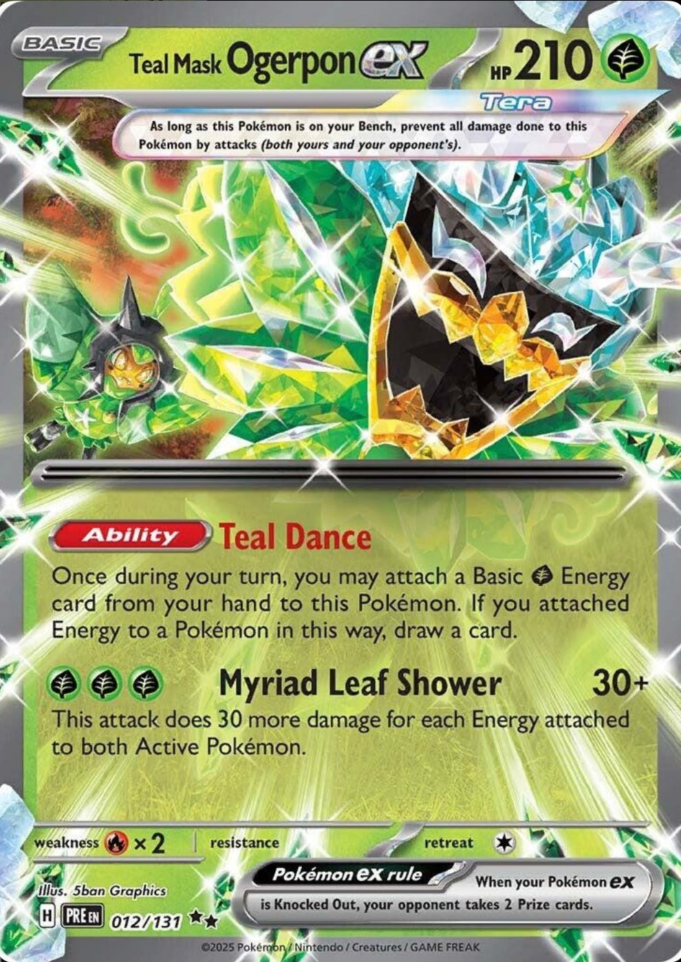 POKEMON CARD – TEAL MASK OGERPON EX 012/131 PRISMATIC EVOLUTIONS (ENGLISH)