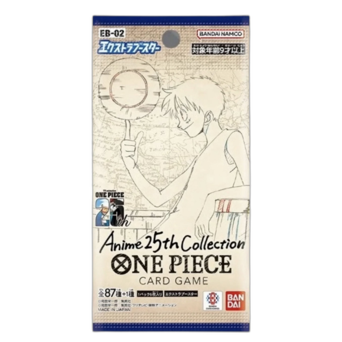 ONE PIECE EXTRA BOOSTER: ANIME 25TH COLLECTION BOOSTER BOX EB-02 JAPAN