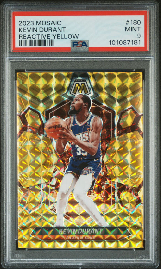 PSA 9 2023 PANINI MOSAIC | REACTIVE YELLOWKEVIN DURANT 180