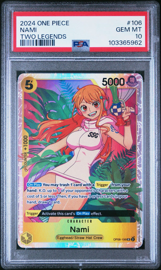 PSA 10 2024 ONE PIECE OP08-TWO LEGENDS 106 NAMI
