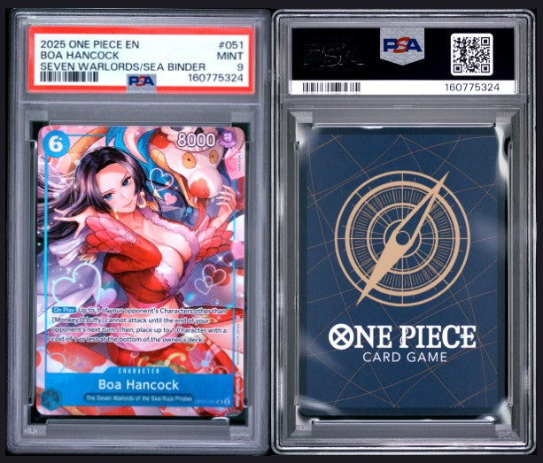 PSA9 2025 One Piece Seven Warlords of the Sea Binder Set Boa Hancock #051