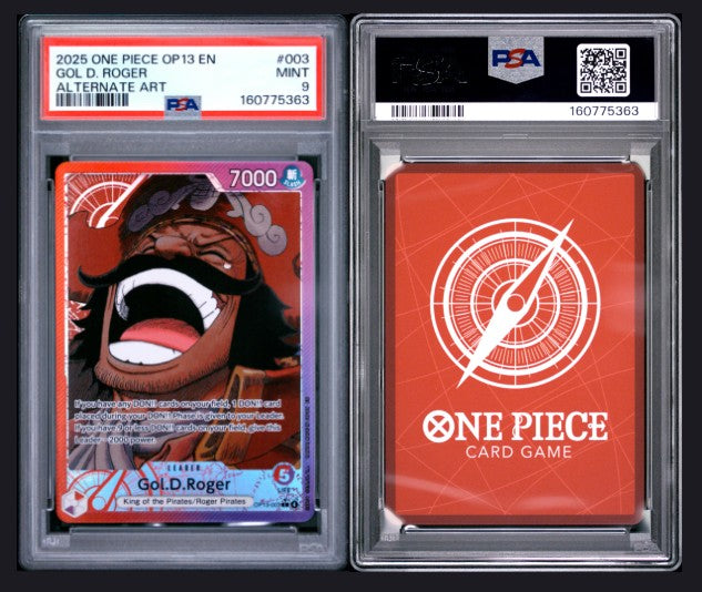 PSA 9 2025 One Piece Op13-Carrying on His Will Gol D. Roger #003