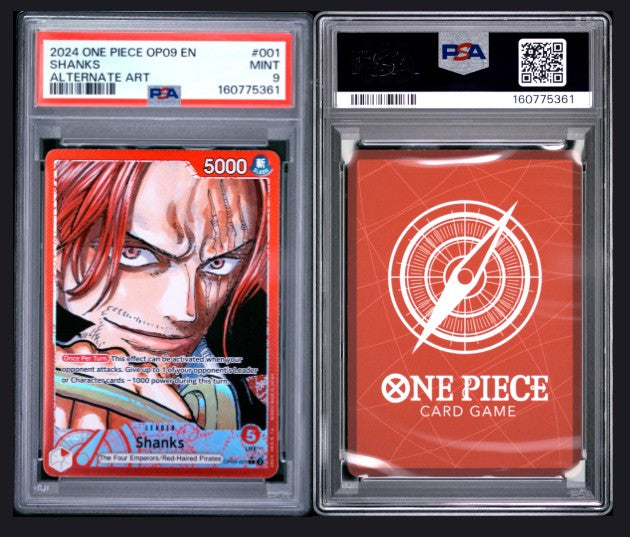 PSA 9 2024 One Piece Op09-Emperors in the New World Shanks #001