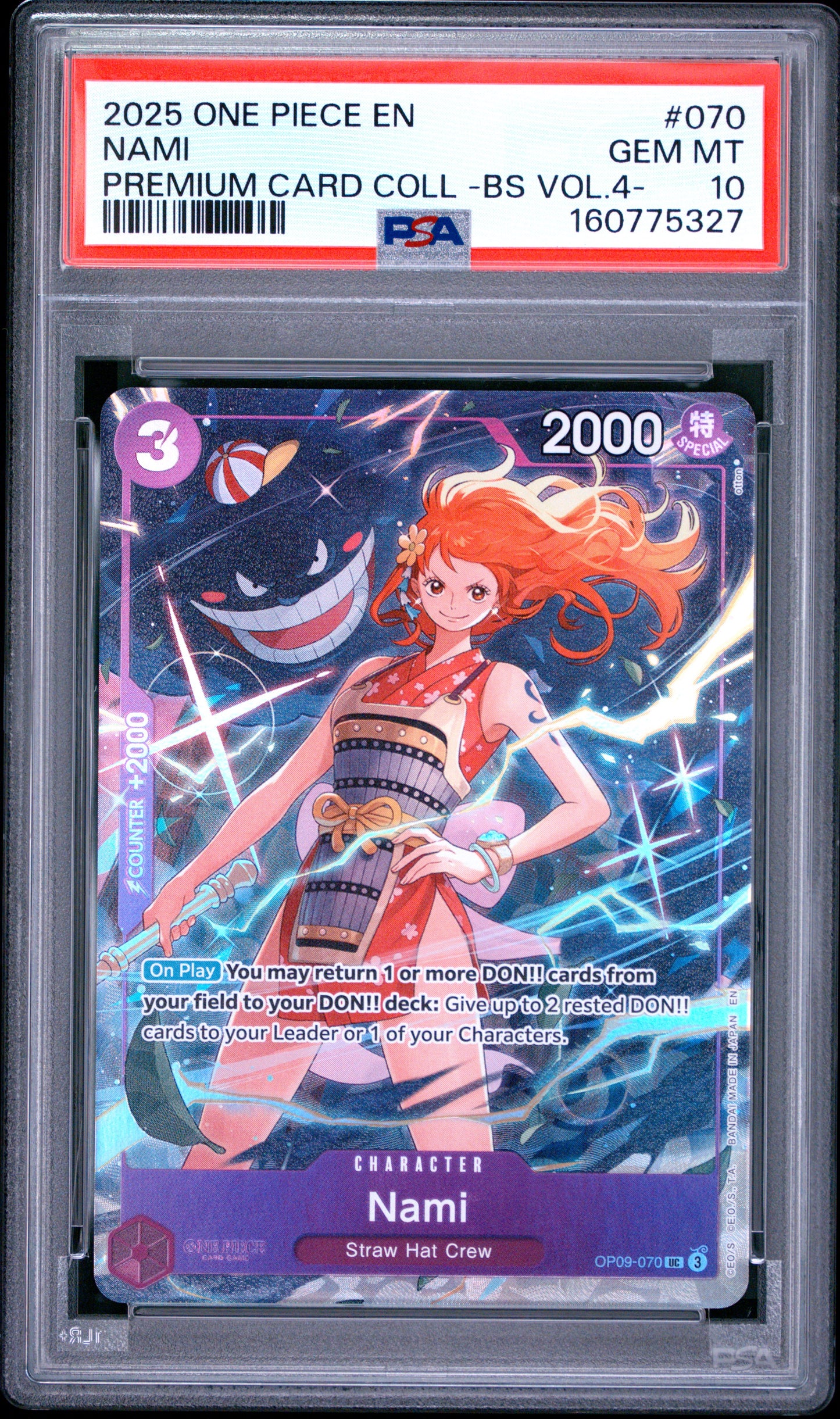 PSA 10 2025 One Piece Premium Card Collection -Best Selection Vol.4 - Nami #070