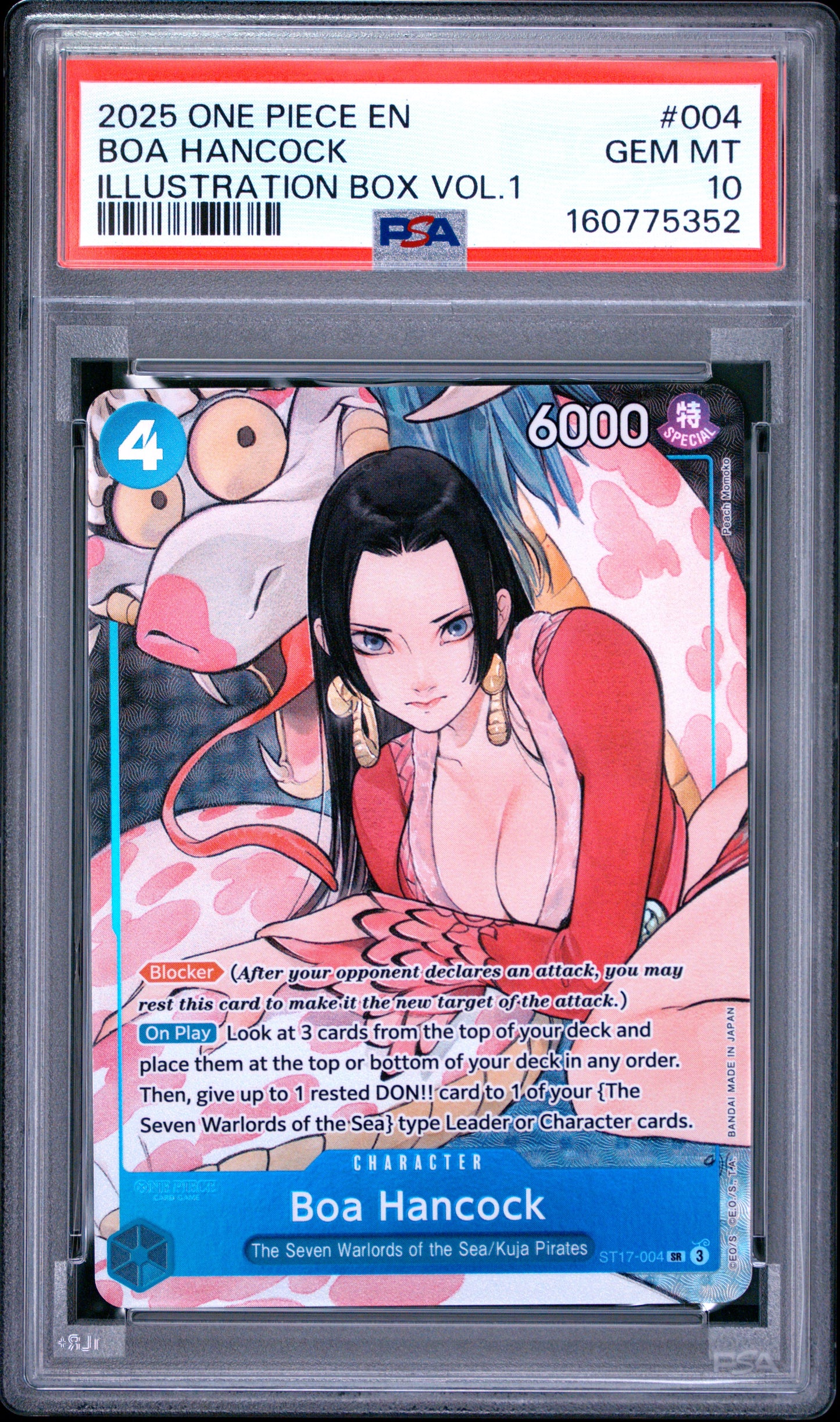 PSA10 2025 One Piece Promos Boa Hancock #004 Illustration Box Vol.1