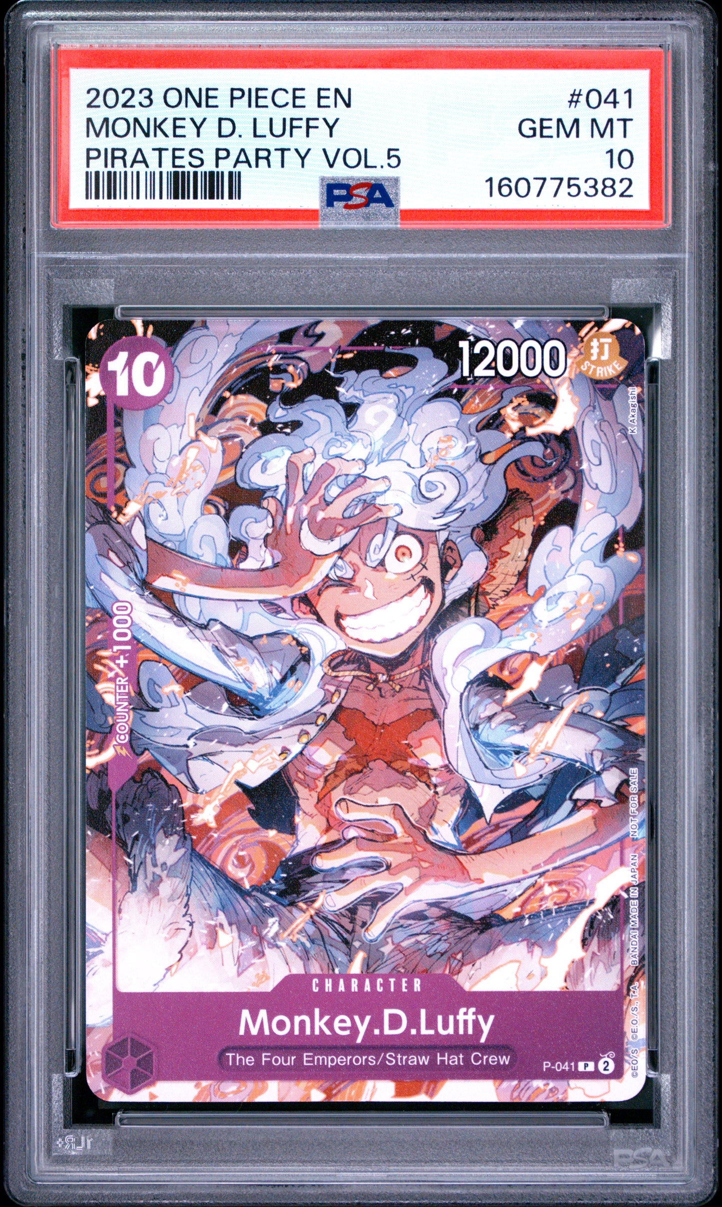 PSA 10 2023 One Piece Promos Monkey D. Luffy #041 Pirates Party Vol.5