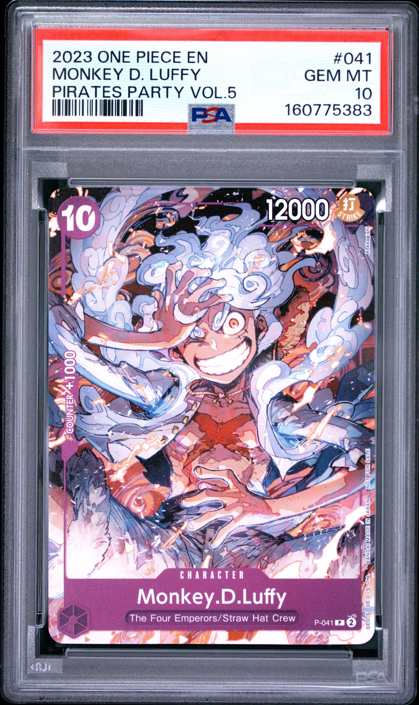 PSA 10 2023 One Piece Promos Monkey D. Luffy #041 Pirates Party Vol.5