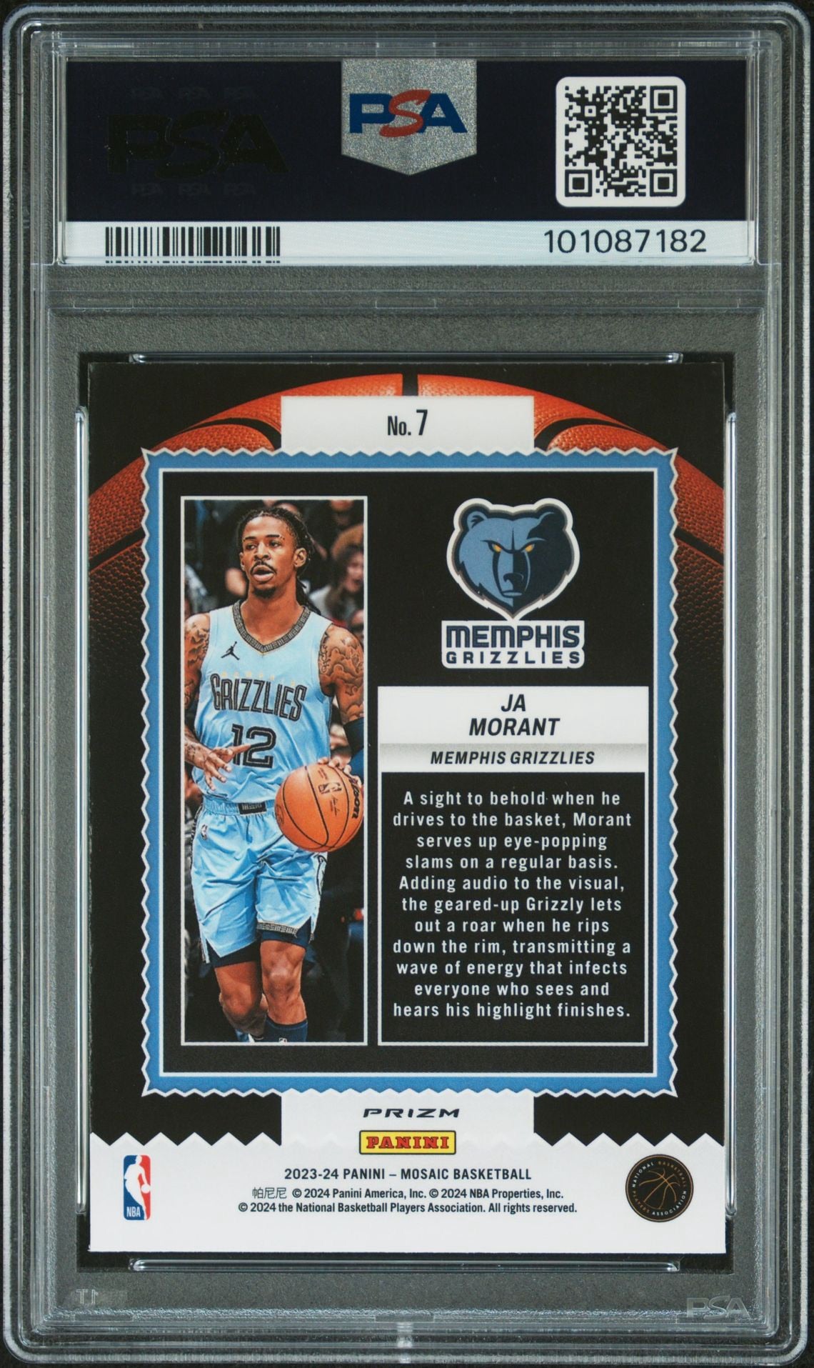 PSA10 2023 PANINI MOSAIC JAM MASTERS | GREENJA MORANT 7