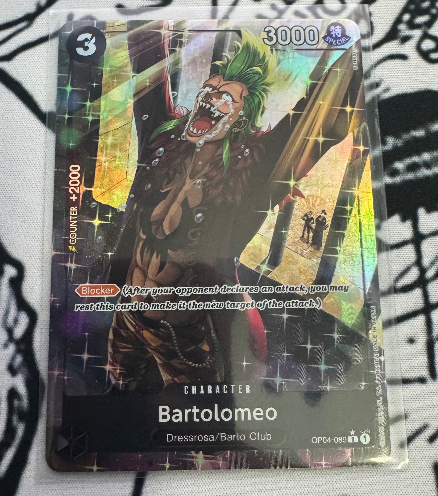 ONE PIECE PRB-01 BARTOLOMEO OP04-089 ALT ART THE BEST ENGLISH