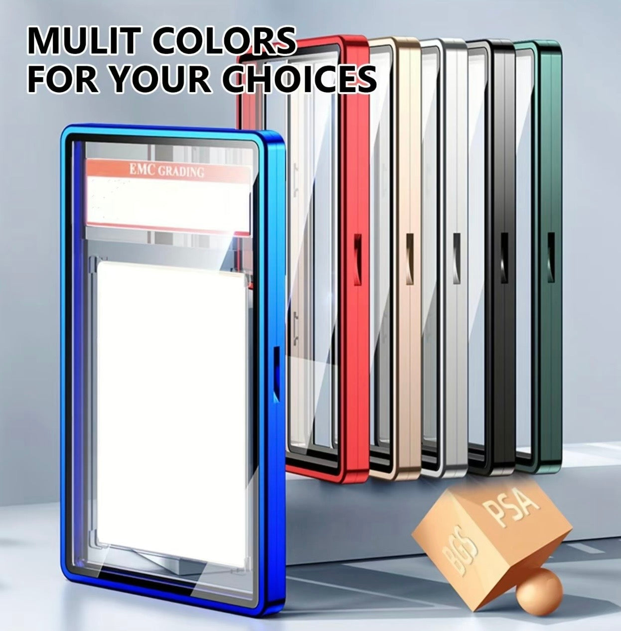 Magnetic Card Protector with Aluminum Alloy Frame (Different Colors)
