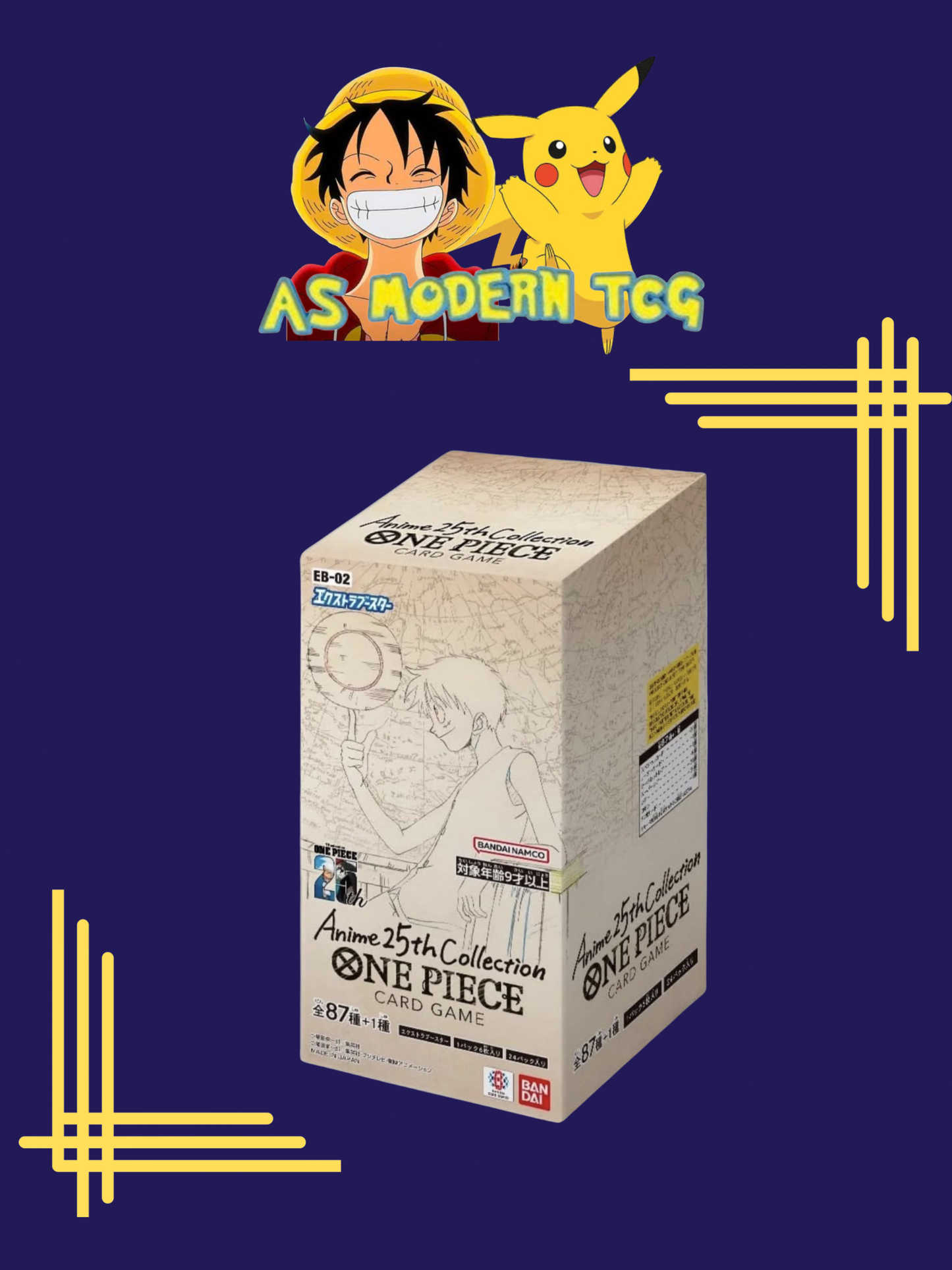ONE PIECE EXTRA BOOSTER: ANIME 25TH COLLECTION BOOSTER BOX EB-02 JAPAN
