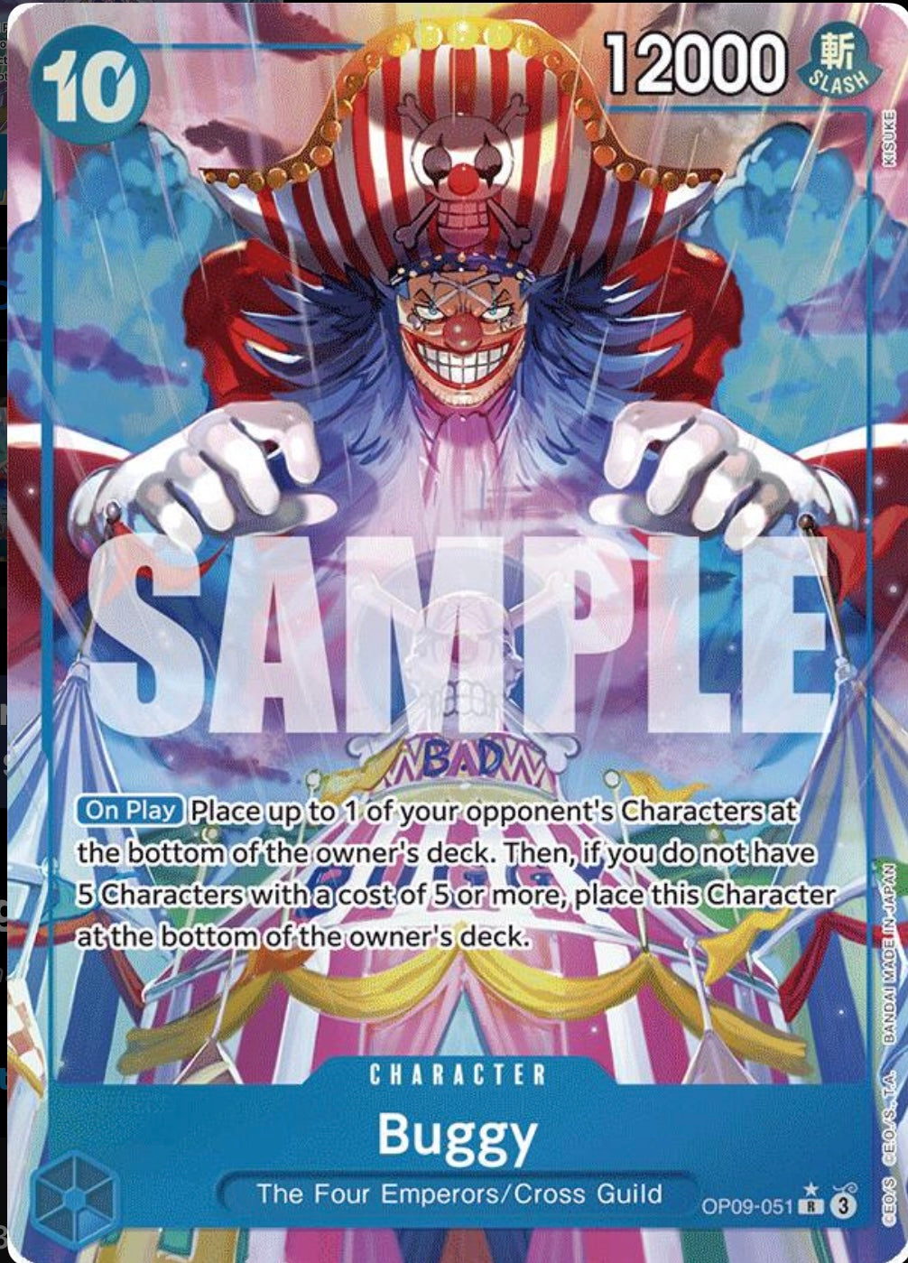 ONE PIECE BUGGY OP09-051 ALTERNATE ART EMPERORS IN THE NEW WORLD ENGLISH