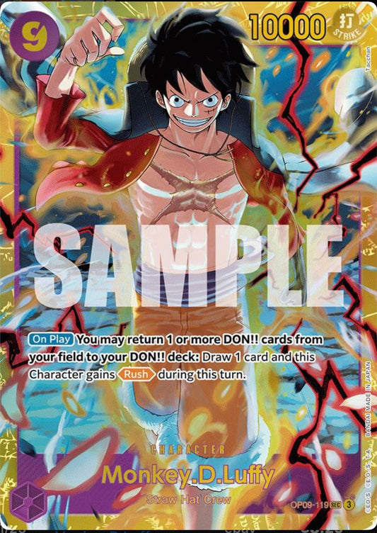 ONE PIECE MONKEY.D.LUFFY OP09-119 SEC EMPERORS IN THE NEW WORLD ENGLISH