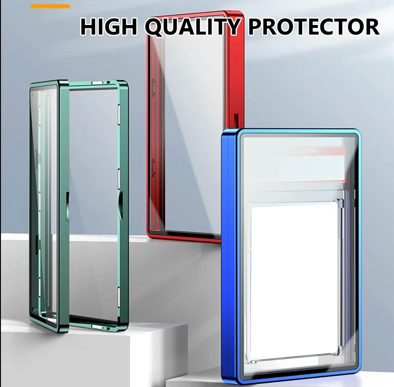 Magnetic Card Protector with Aluminum Alloy Frame (Different Colors)