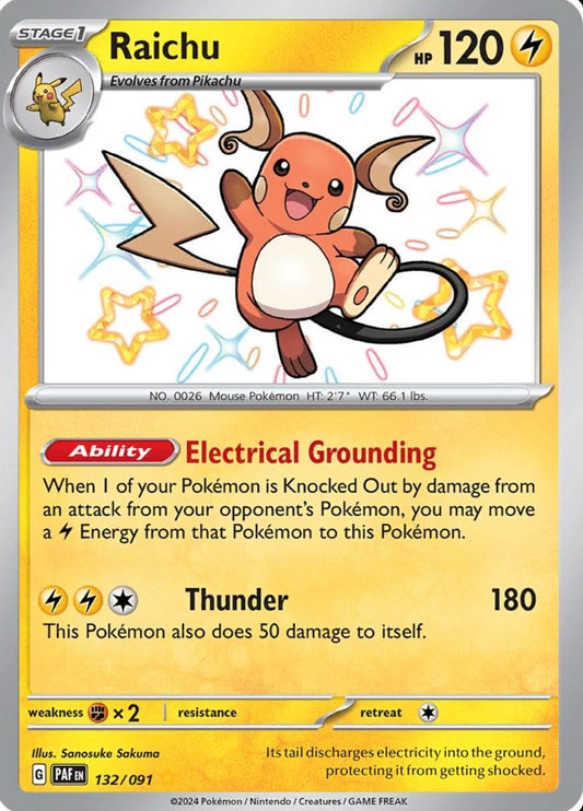 POKEMON CARD – RAICHU BABY SHINY 132/091 PALDEAN FATES (ENGLISH)