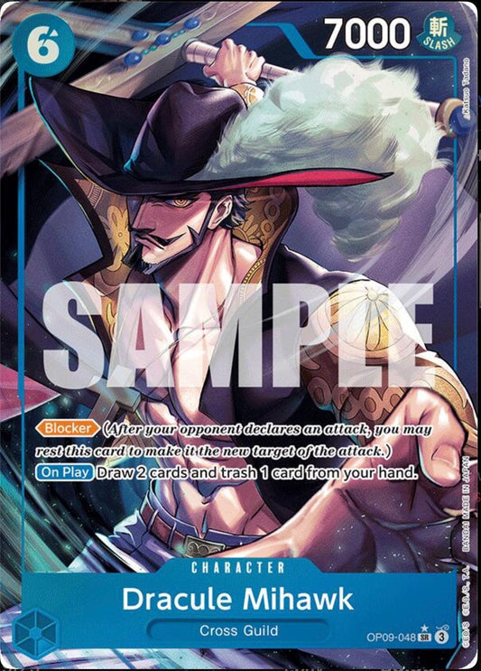 ONE PIECE DRACULE MIHAWK SR OP09-048 [PAR] EMPERORS IN THE NEW WORLD ENGLISH