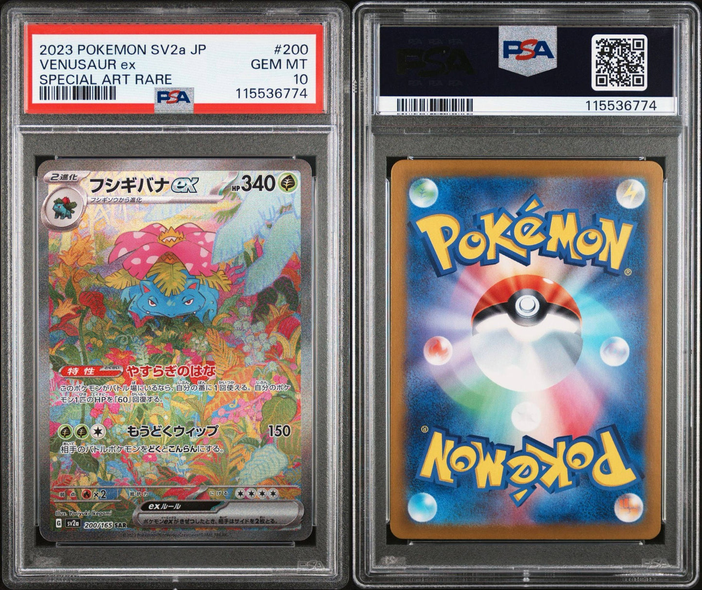 PSA 10 2023 POKEMON JAPANESE SV2a-POKEMON 151 | SPECIAL ART RARE VENUSAUR EX 200