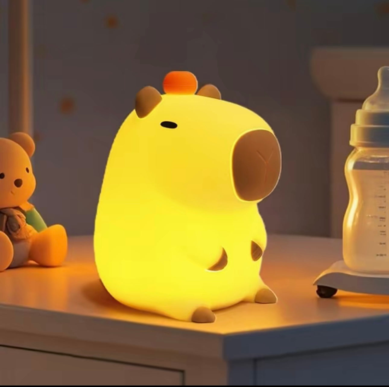 Cartoon Capybara Design Night Light