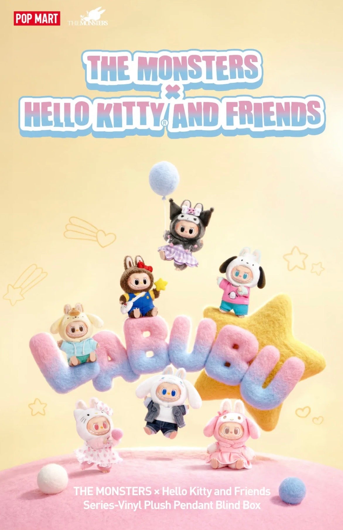 The Monsters Labubu x Hello Kitty and Friends/Sanrio Characters Series Sealed (1 blind box purchase)