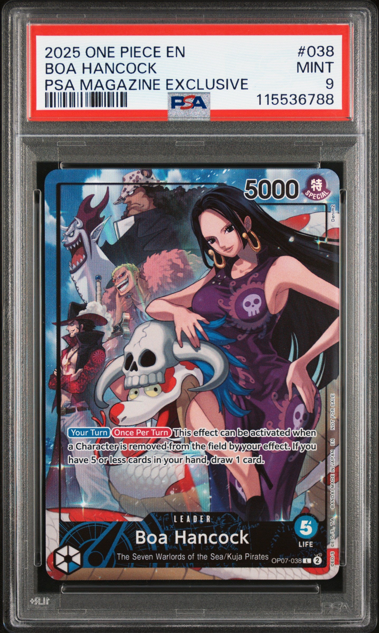 PSA 9 2025 ONE PIECE 2025 Promos Boa Hancock #038