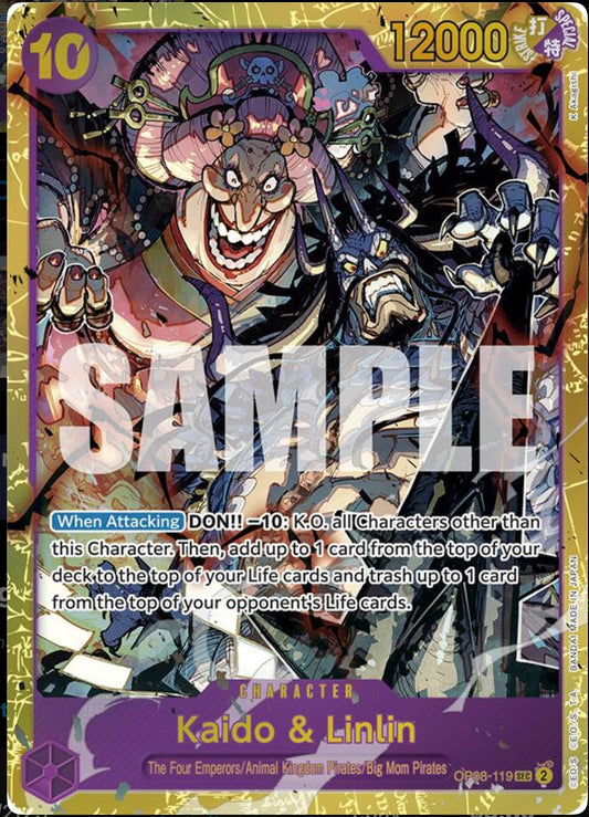 ONE PIECE KAIDO & LINLIN SEC OP08-119 TWO LEGENDS ENGLISH