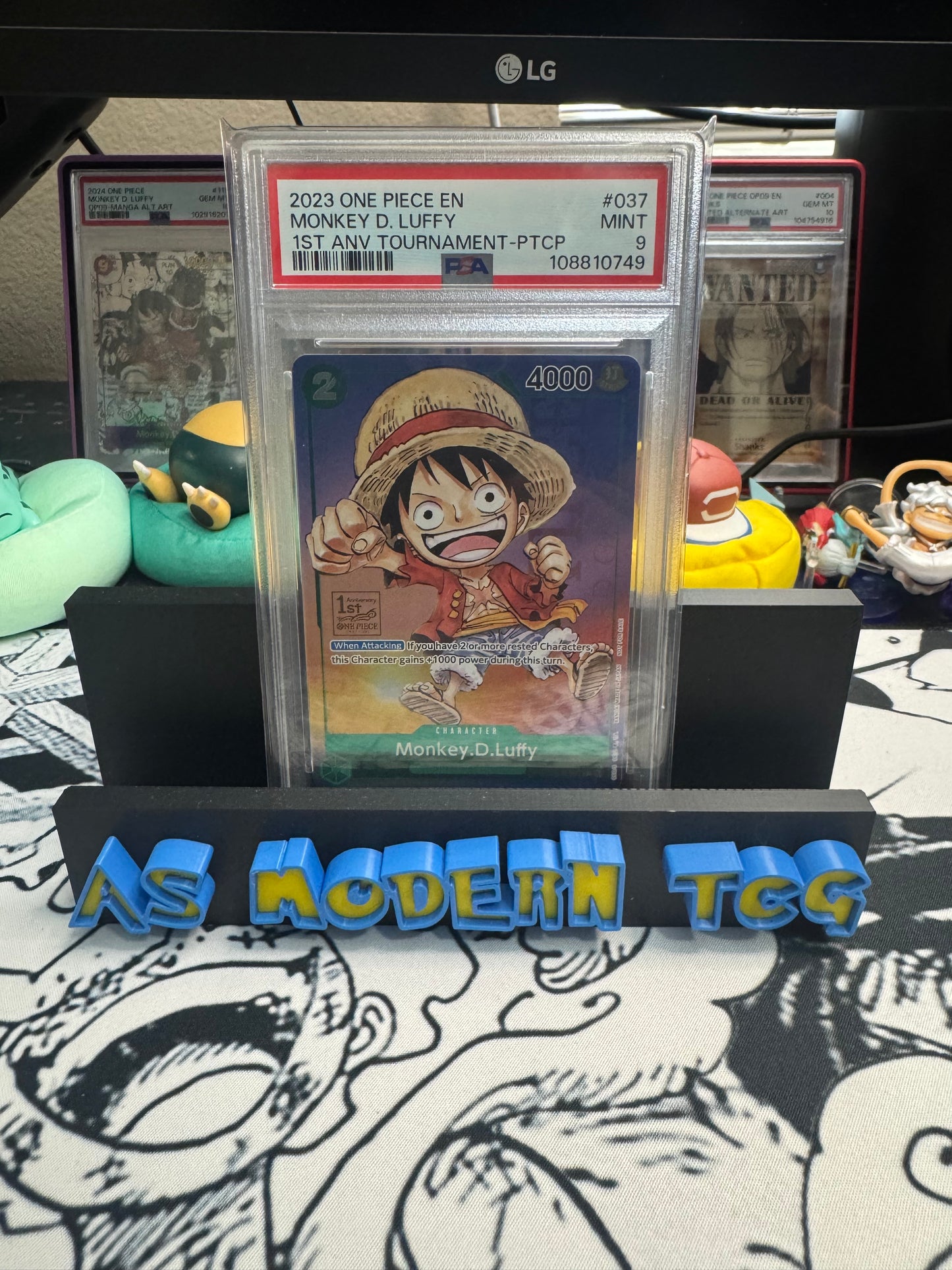 PSA 9 2023 ONE PIECE PROMOS | 1ST ANNIVERSARY TOURNAMENT-PARTICIPATIONMONKEY D. LUFFY 037