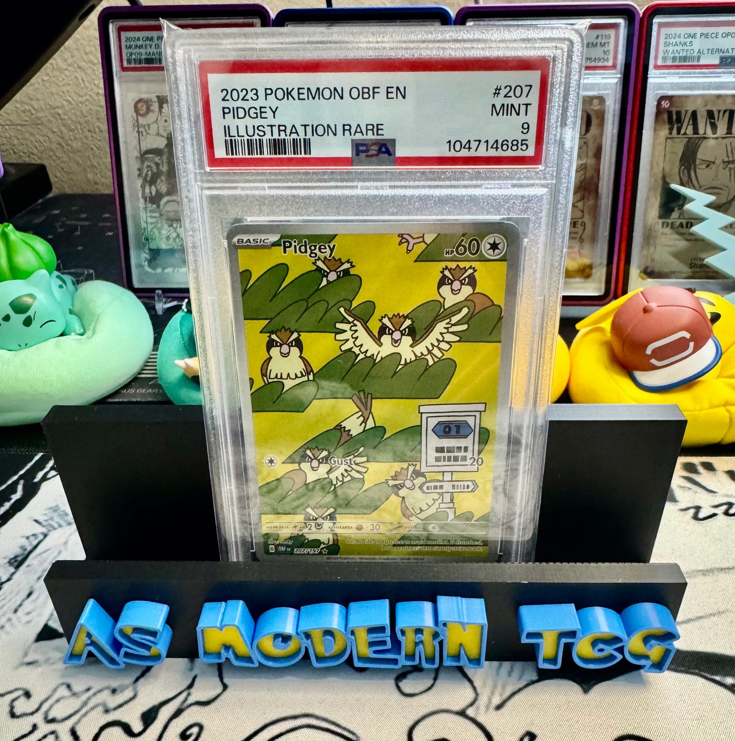 PSA 9 2023 POKEMON OBF EN-OBSIDIAN FLAMES | ILLUSTRATION RARE 207 PIDGEY