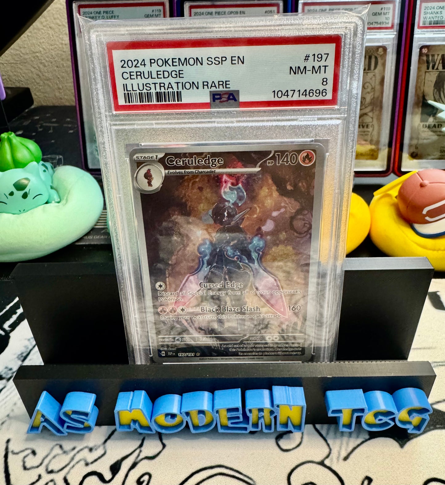 PSA 8 2024 POKEMON SSP EN-SURGING SPARKS | ILLUSTRATION RARE 197 CERULEDGE