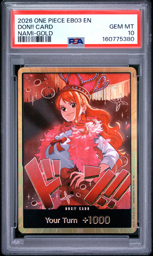 PSA 10 2026 One Piece Eb03-Extra Booster -One Piece Heroines Edition- Don!! Card