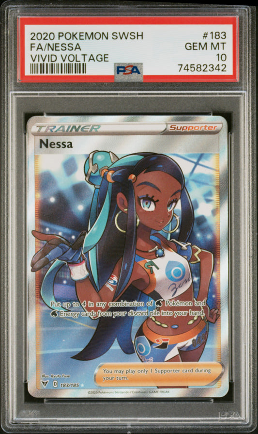 PSA 10 2020 Pokemon Sword & Shield VIVID Voltage Fa/nessa #183