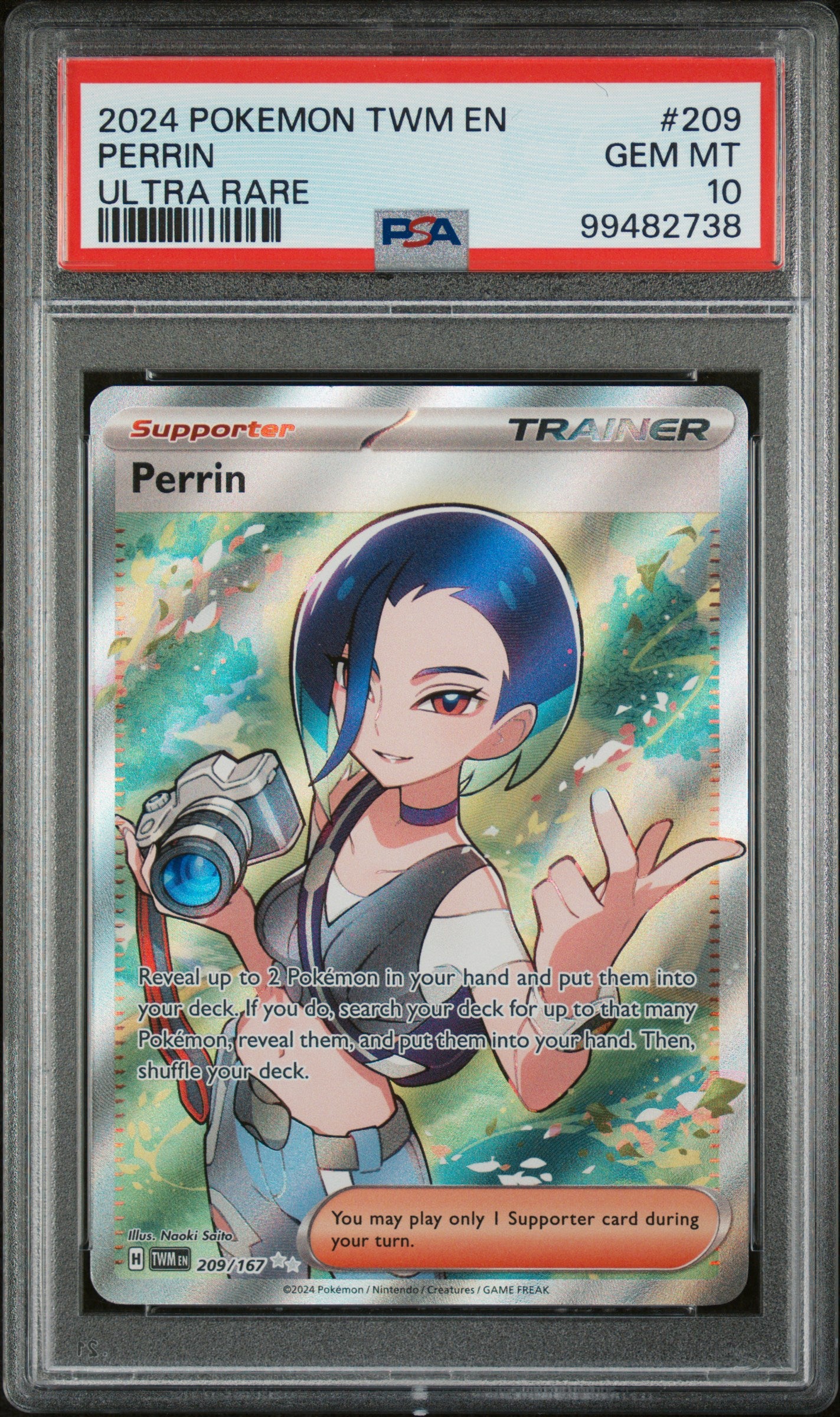 PSA 10 2024 Pokemon Twm En-Twilight Masquerade Perrin #209