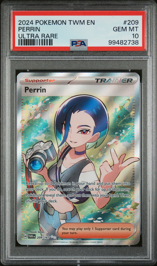 PSA 10 2024 Pokemon Twm En-Twilight Masquerade Perrin #209