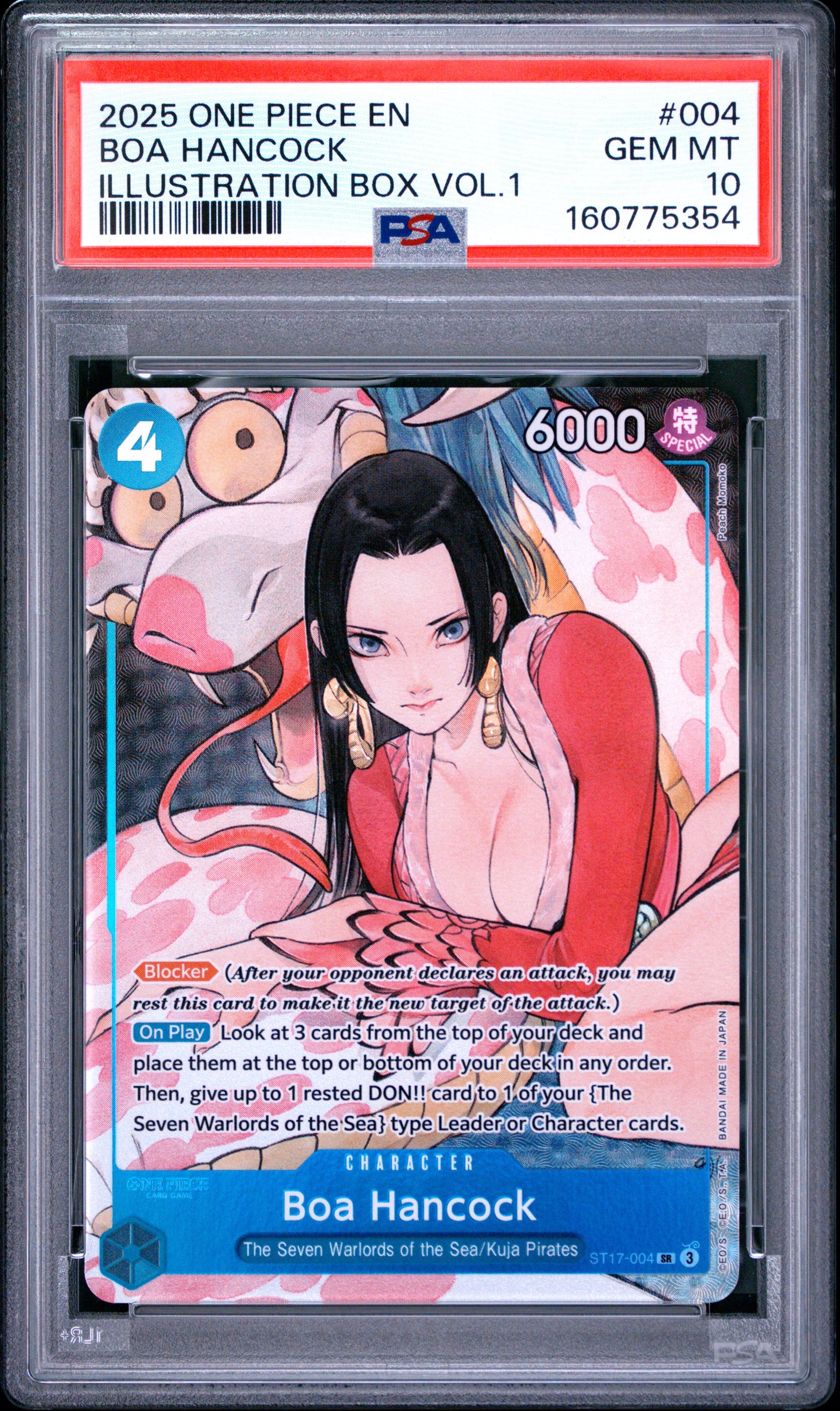 PSA10 2025 One Piece Promos Boa Hancock #004 Illustration Box Vol.1