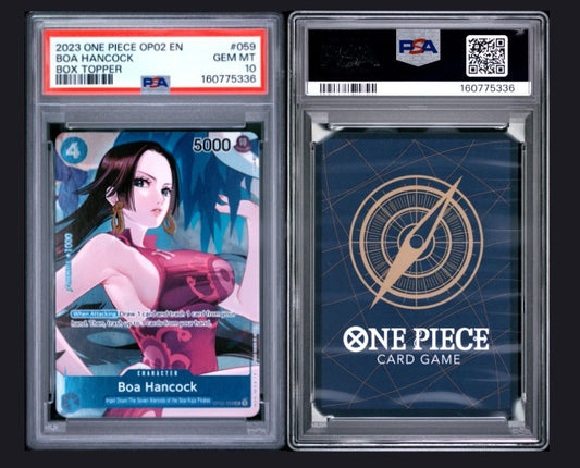 PSA 10 2023 One Piece Op02-Paramount War Boa Hancock #059 Box Topper