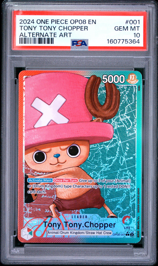 PSA 10 2024 One Piece Op08-Two Legends Tony Tony Chopper #001