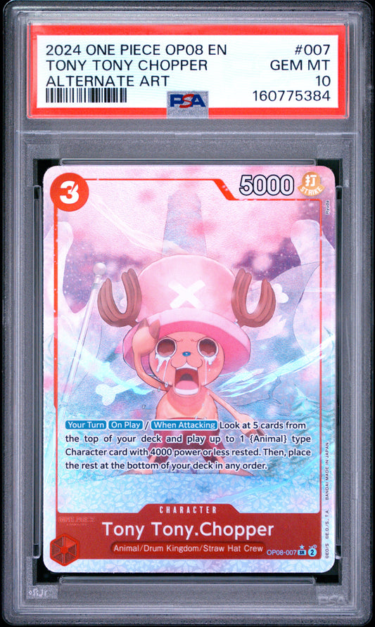 PSA 10 2024 One Piece Op08-Two Legends Tony Tony Chopper #007