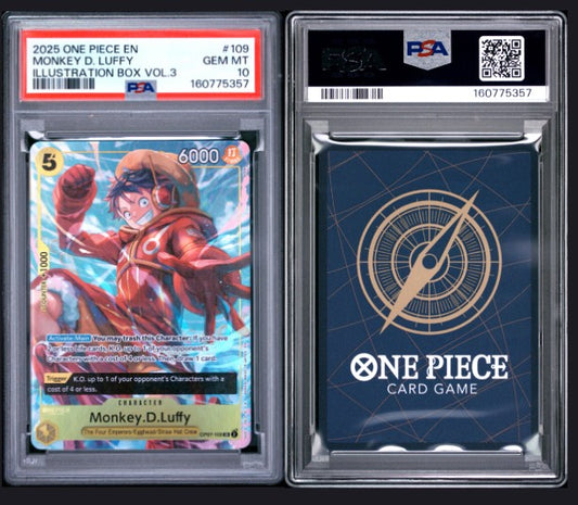 PSA 10 2025 One Piece Promos Monkey D. Luffy #109 Illustration Box Vol.3