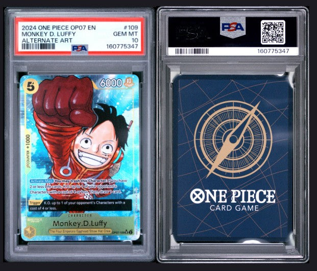 PSA10 2024 One Piece Op07-500 Years in the Future Monkey D. Luffy #109 Alternate Art
