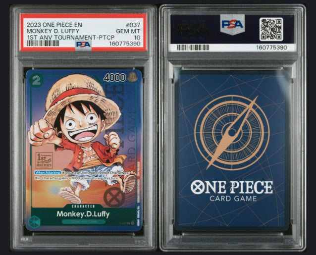 PSA 10 2023 One Piece Promos Monkey D. Luffy #037 1st Anniversary Tournament-Participation