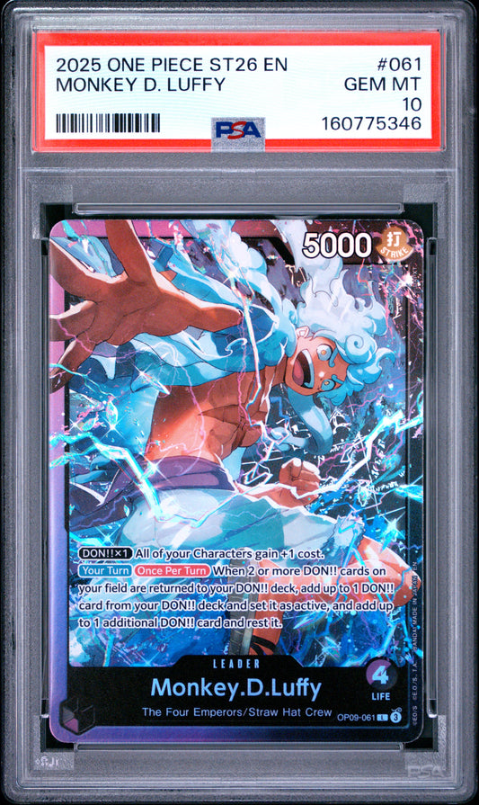 PSA 10 2025 One Piece Starter Deck St26-Purple / Black Monkey D. Luffy Monkey D. Luffy #061