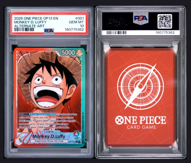 PSA 10 2025 One Piece Op13-Carrying on His Will Monkey D. Luffy #001